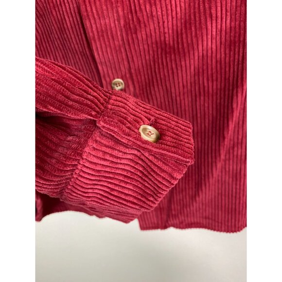 Deso Supply Co Valhalla Cord Shirt Jacket Button Up Men Size Medium Shacket Red - Picture 9 of 15